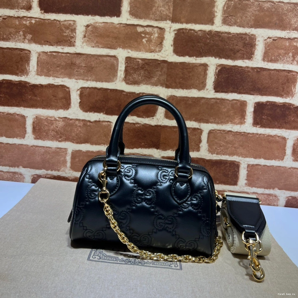Firstbag ru top handle bag leather matelassé GUCCI GG 0719
